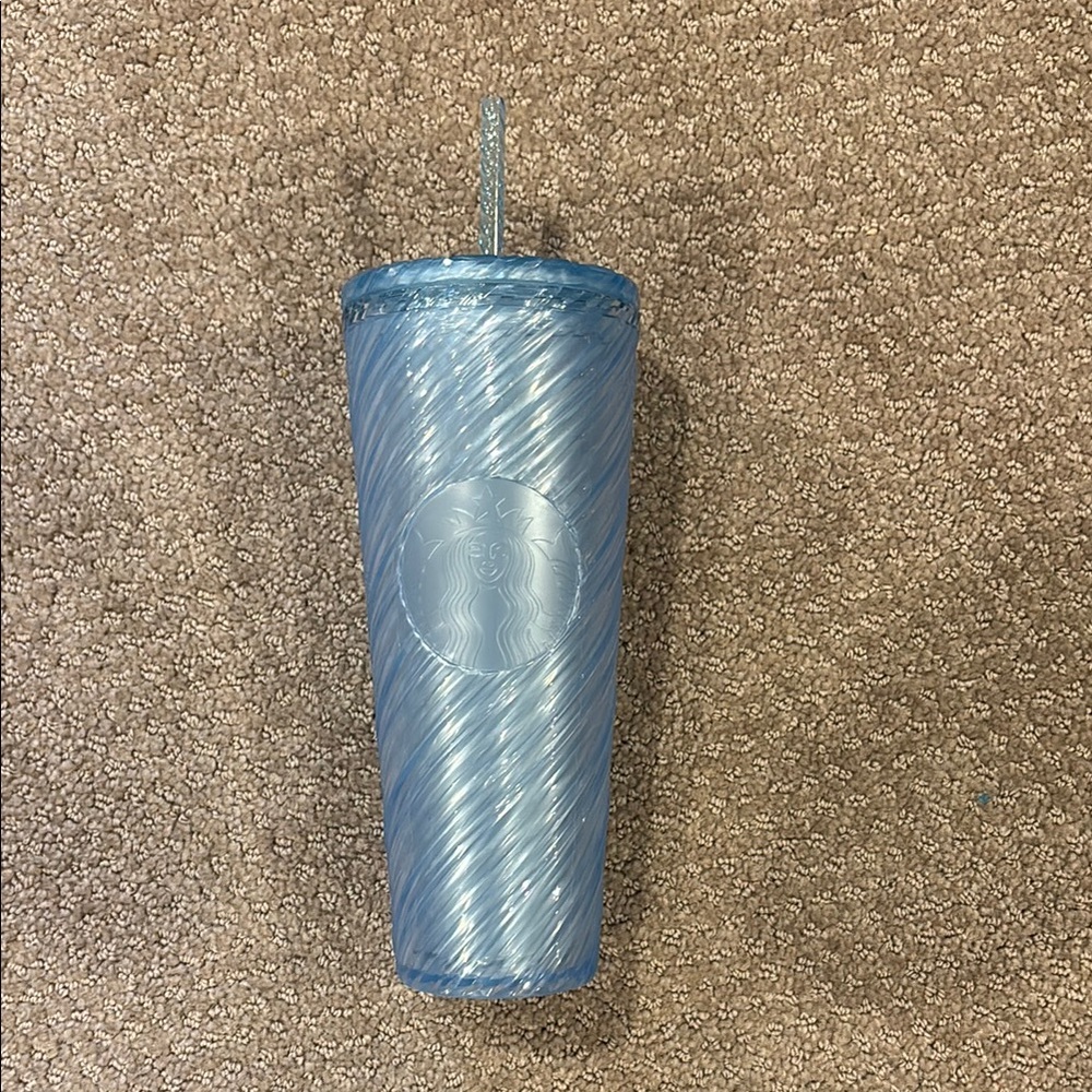 Starbucks Icy Blue Tumbler with Lid and Straw